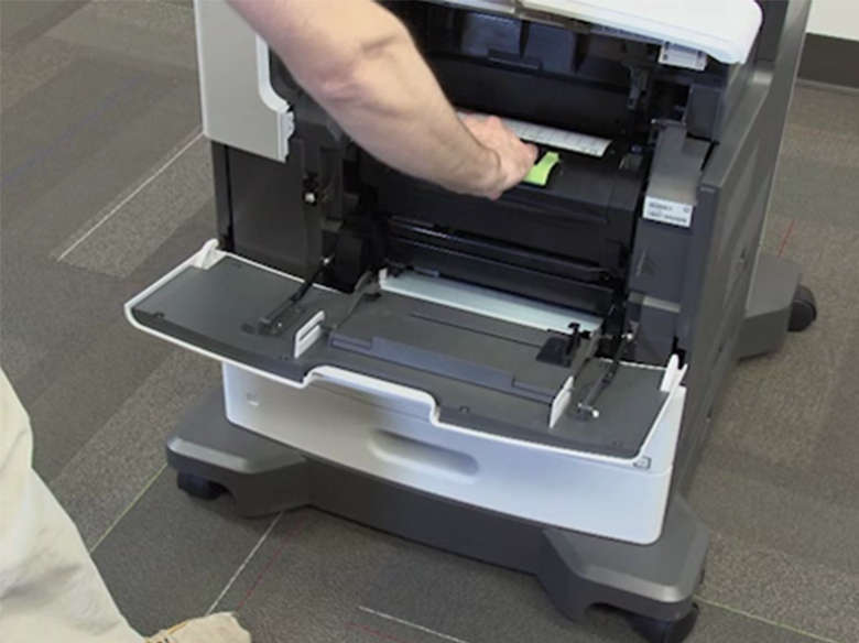 Remove the used toner cartridge
