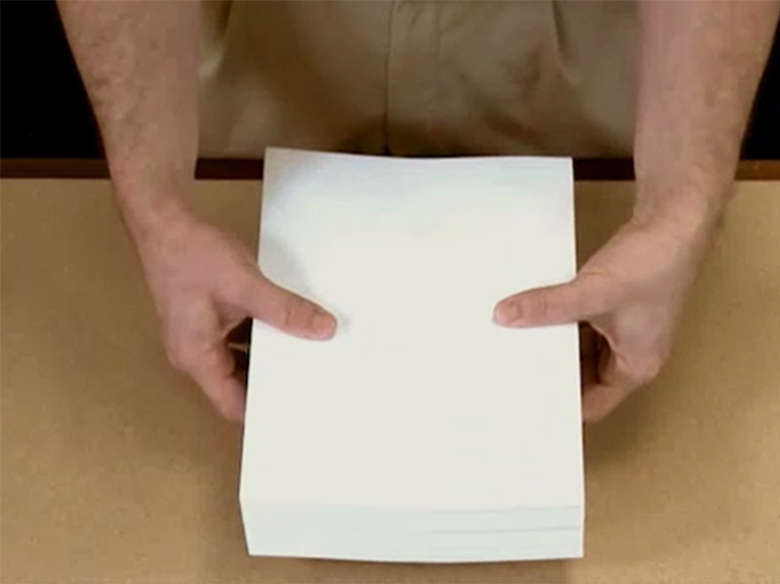 Flex and fan the paper