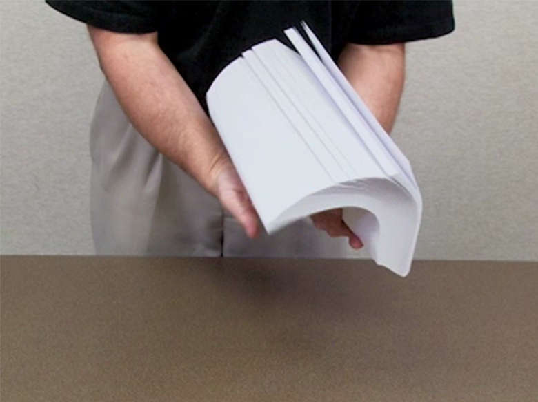 Flexión y aireamiento del papel